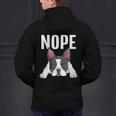 Nope Boston Terrier Puppy Dog Bostie Lover Men Women Girls Kids Men's Hoodie Back Print, gift for family, gift for coworker