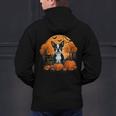Pumpkin Boston Terrier Costume On Boston Terrier Halloween Men's Hoodie Back Print, Boston Terrier Halloween Hoodies, gift for family, gift for coworker