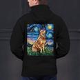 Red Heeler Starry Night Cattle Dog Colorful Art By Aja For Men Women Girls Kids Men's Hoodie Back Print, gift for family, gift for coworker