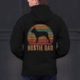 Retro Boston Terrier Dad Dog Owner Pet Bostie Father Men's Hoodie Back Print, Boston Terrier Dad Hoodies, gift for family, gift for coworker