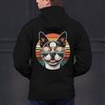 Retro Sunset Sunglasses Boston Terrier Boston Bull Bostie Men's Hoodie Back Print, gift for family, gift for coworker