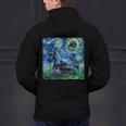 Scottish Terrier Starry Night Scotty Dog Art By Aja Men's Hoodie Back Print, gift for family, gift for coworker