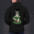 St Patrick's Day Leprechaun Boston Terrier Dog Shamrock For Men Women Kids Men's Hoodie Back Print, gift for family, gift for coworker