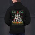 Ugly Sweater Christmas Tree Boston Terrier Dog Xmas Pajama Men's Hoodie Back Print, Boston Terrier Christmas Hoodies, gift for family, gift for coworker