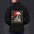 Ugly Xmas Sweater Santa Boston Terrier Dog Christmas For Men Women Kids Men's Hoodie Back Print, Boston Terrier Christmas Hoodies, gift for family, gift for coworker