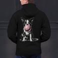 Vintage Boston Terrier Blowing Bubble Gum American Gentleman Men's Hoodie Back Print, American Boston Terrier Hoodies, gift for family, gift for coworker