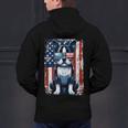 Vintage Boston Terrier Dog American USA US Flag Pets Lovers Men's Hoodie Back Print, American Boston Terrier Hoodies, gift for family, gift for coworker
