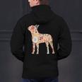 Vintage Floral Boston Terrier For Dog Lover Men's Hoodie Back Print, gift for family, gift for coworker