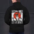 Vintage Japanese Dogzilla Boston Terrier Men's Hoodie Back Print, gift for family, gift for coworker