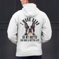 Bostie Mama Dog Dad Boston Terrier For Men Women Men's Hoodie Back Print, Boston Terrier Dad Hoodies, gift for family, gift for coworker