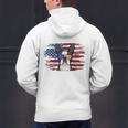 Boston Terrier Dad American Flag 4th Of July Dog Fathers Day Men's Hoodie Back Print, Boston Terrier Dad Hoodies, American Boston Terrier Hoodies, Boston Terrier 4th Of July Hoodies, gift for family, gift for coworker