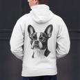 Boston Terrier Dog Motif Pet Illustration Boston Terrier For Men Women Kids Men's Hoodie Back Print, gift for family, gift for coworker