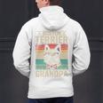 Boston Terrier Grandpa Dog Lover Father's Day Premium Men's Hoodie Back Print, gift for family, gift for coworker