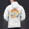 Boston Terrier Guitar Retro Men's Hoodie Back Print, gift for family, gift for coworker