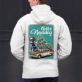 Boston Terrier Merry Christmas Tree Truck Dog X-Mas Men's Hoodie Back Print, Boston Terrier Christmas Hoodies, gift for family, gift for coworker