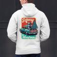 Boston Terrier Merry Christmas Tree Truck Santa Dog X-Mas Men's Hoodie Back Print, Boston Terrier Christmas Hoodies, gift for family, gift for coworker