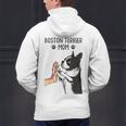 Boston Terrier Mom Dogs Mum Woman Men's Hoodie Back Print, Boston Terrier Mom Hoodies, gift for family, gift for coworker