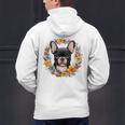 Boston Terrier Mom Floral Bostie Dog Lover Flowers Cute Men's Hoodie Back Print, Boston Terrier Mom Hoodies, gift for family, gift for coworker