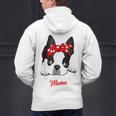 Boston Terrier Mum Dog Woman Idea Men's Hoodie Back Print, gift for family, gift for coworker