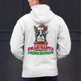 Boston Terrier Santa Claus Christmas Dog Men's Hoodie Back Print, Boston Terrier Christmas Hoodies, gift for family, gift for coworker