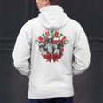 Boston Terrier Santa Claus Elf Reindeer Christmas Dog X-Mas Men's Hoodie Back Print, Boston Terrier Christmas Hoodies, gift for family, gift for coworker