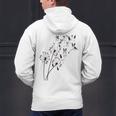 Dandelion Boston Terrier Flower Floral Bostie Tree Men's Hoodie Back Print, gift for family, gift for coworker