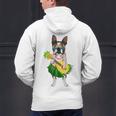 Hawaiian Boston Terrier Dog Pineapple Ukulele Summer For Men Women Girls Kids Men's Hoodie Back Print, gift for family, gift for coworker