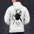 I Love My Boston Terrier Dog With Heart Men's Hoodie Back Print, gift for family, gift for coworker