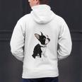 Love NOPE Boston Terrier Dog Lover Men's Hoodie Back Print, gift for family, gift for coworker
