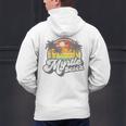 Myrtle Beach South Carolina Retro 70s Vintage Vacation Men's Hoodie Back Print, gift for family, gift for coworker