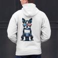 USA Flag Boston Terrier Best Dog Mom Ever 2025 Men's Hoodie Back Print, Boston Terrier Mom Hoodies, gift for family, gift for coworker