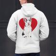 Valentine's Day Boston Terrier Lover Men's Hoodie Back Print, gift for family, gift for coworker