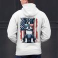 Vintage Boston Terrier Dog American US USA Flag Pets Dogs Men's Hoodie Back Print, American Boston Terrier Hoodies, gift for family, gift for coworker