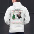 Xmas Tree Lighting Santa Riding Boston Terrier Christmas Men's Hoodie Back Print, Boston Terrier Riding Hoodies, Boston Terrier Christmas Hoodies, gift for family, gift for coworker