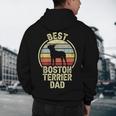 Best Dog Father Dad Vintage Boston Terrier For Men Women Men's Hoodie Back Print, novelty gifts, funny gifts