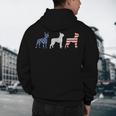 Boston Terrier 4th Of July Dog Patriotic USA Flag Man Woman Men's Hoodie Back Print, novelty gifts, funny gifts