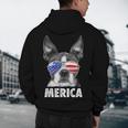 Boston Terrier 4th Of July Merica Men Women USA Flag Vintage Men's Hoodie Back Print, novelty gifts, funny gifts