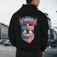 Boston Terrier 4th Of July US Merica Bostie Dog Patriotic For Men Women Kids Men's Hoodie Back Print, novelty gifts, funny gifts