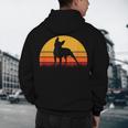 Boston Terrier Bostie Sunset Retro Dog Pet Mom Dad Men's Hoodie Back Print, novelty gifts, funny gifts