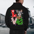 Boston Terrier Christmas Tree Lights Santa Dog Xmas For Men Women Kids Men's Hoodie Back Print, novelty gifts, funny gifts