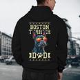 Boston Terrier Dad Boston Bull Bostie Dog Men's Hoodie Back Print, novelty gifts, funny gifts