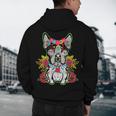 Boston Terrier Dia De Los Muertos Day Of The Dead Dog Skull For Men Women Kids Men's Hoodie Back Print, novelty gifts, funny gifts