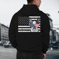Boston Terrier Dog 4th Of July US American Flag Patriotic Men's Hoodie Back Print, novelty gifts, funny gifts