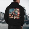 Boston Terrier Dog 4th Of July USA American Flag Patriotic Men's Hoodie Back Print, novelty gifts, funny gifts
