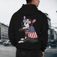 Boston Terrier Dog Merica 4th Of July Usa American Flag Men Men's Hoodie Back Print, novelty gifts, funny gifts
