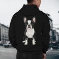Boston Terrier Dog Motif Pet Art Boston Terrier For Men Women Kids Men's Hoodie Back Print, novelty gifts, funny gifts