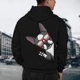 Boston Terrier Dog From Side Boston Bull Men's Hoodie Back Print, novelty gifts, funny gifts