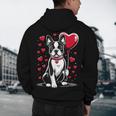Boston Terrier Dog Valentine's Day Dog Owner Valentine Men's Hoodie Back Print, novelty gifts, funny gifts