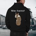 Boston Terrier Who Farted Men's Hoodie Back Print, novelty gifts, funny gifts
