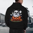 Boston Terrier Ghost Boo Halloween Kids Men's Hoodie Back Print, novelty gifts, funny gifts